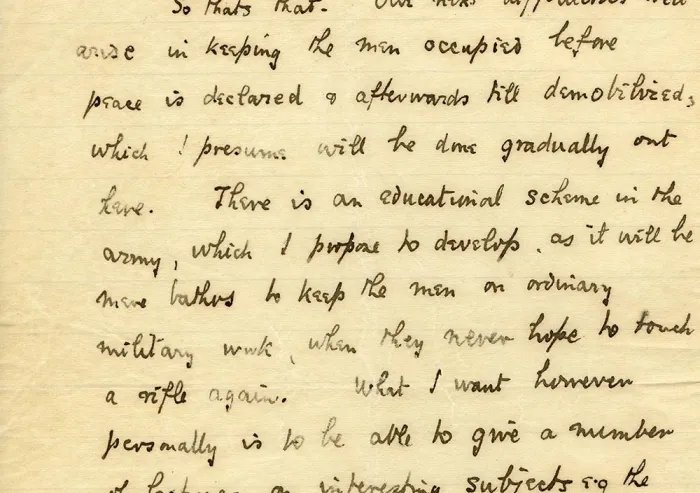 Handwritten letter on aged paper.