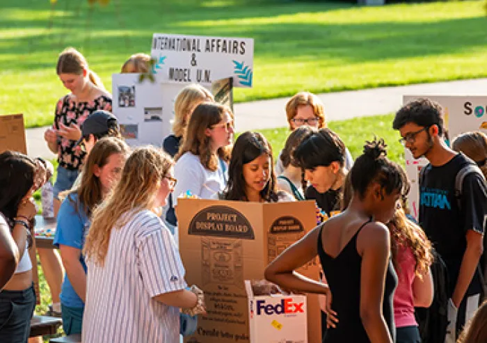 Students at the Activities Fair.
