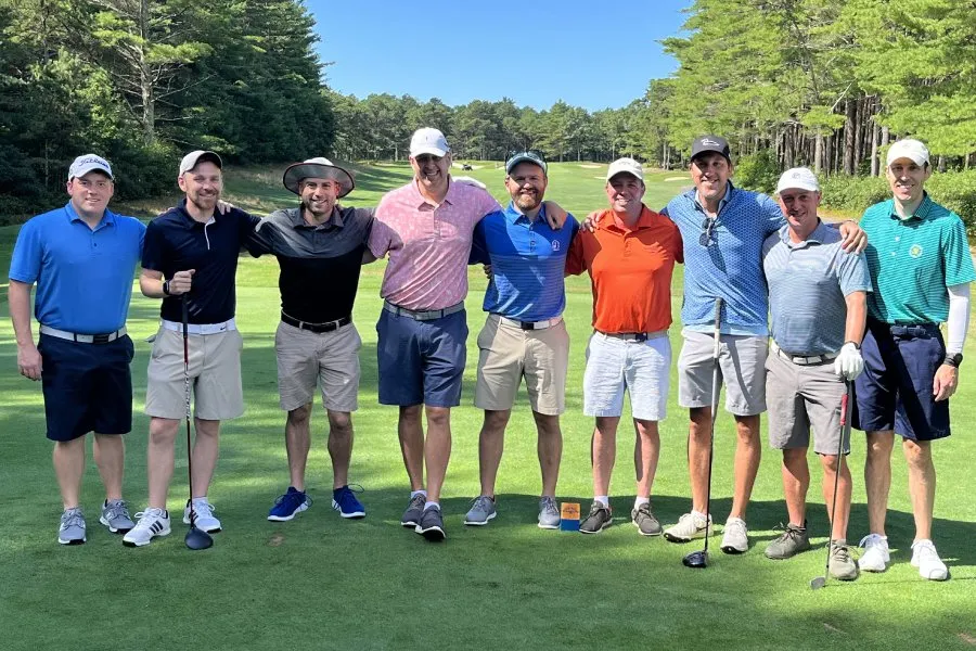 Matt with his Lambda Chi Alpha members