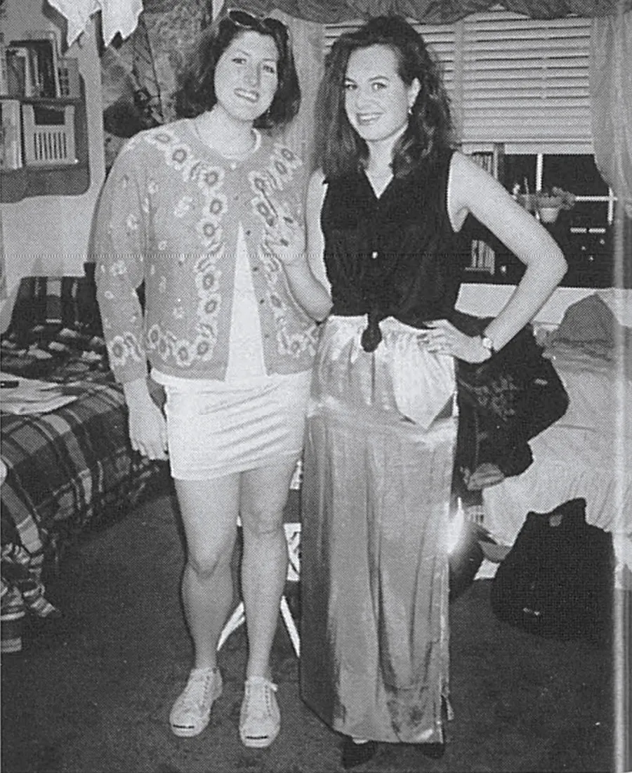   Liz Farrell ’97 and Christina Schlosser Sweeney ’97, in 1994