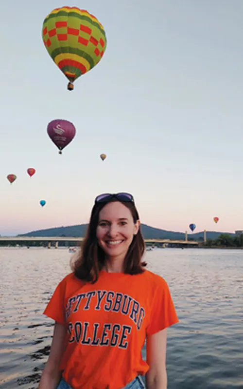Photograph of Liz Williams at the annual Canberra Balloon Spectacular