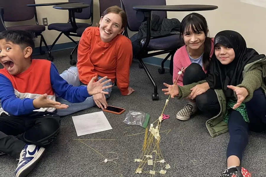 Students participate in Gettysburg College’s El Centro program, supporting Spanish-speaking families.  