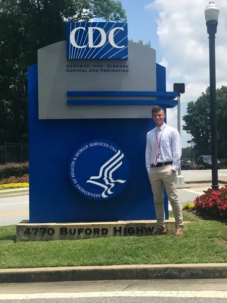 Christian Whitsel ’21 at his CDC internship