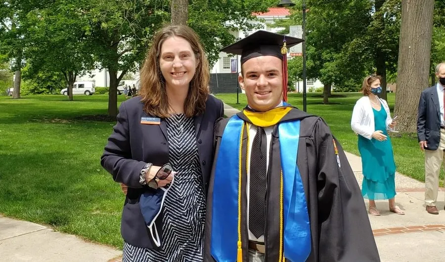 An image of  Mary Smith ’00 with Danny Ziegler ’21