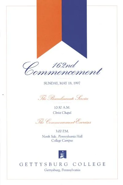 1997 Commencement program