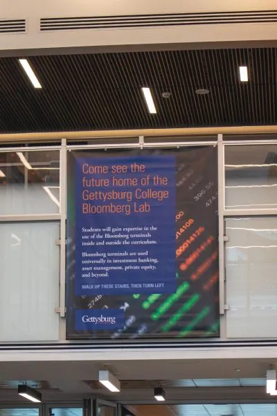 Banner promoting the future Gettysburg College Bloomberg Lab