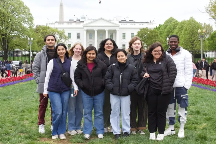 The Washington Summer Fellows with the Eisenhower Institute gather for a group photo.