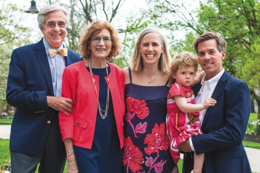 An image of Bruce Baky, Sherrin Hilburt Baky-Nessler ’65 with family 