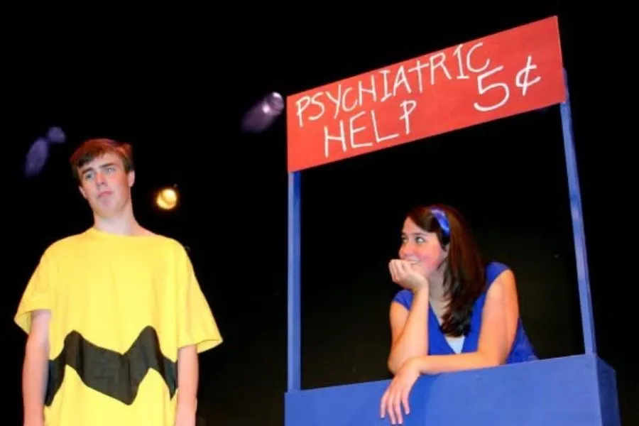 Kate Anderson ’09 (right) performs in “You’re a Good Man Charlie Brown” as a student at Gettysburg College.