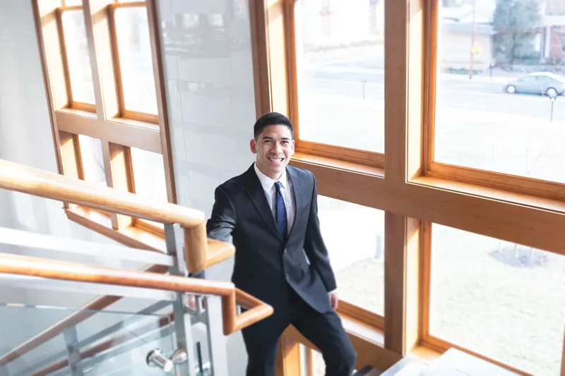 Kevin Benavente at his T. Rowe Price fellowship.