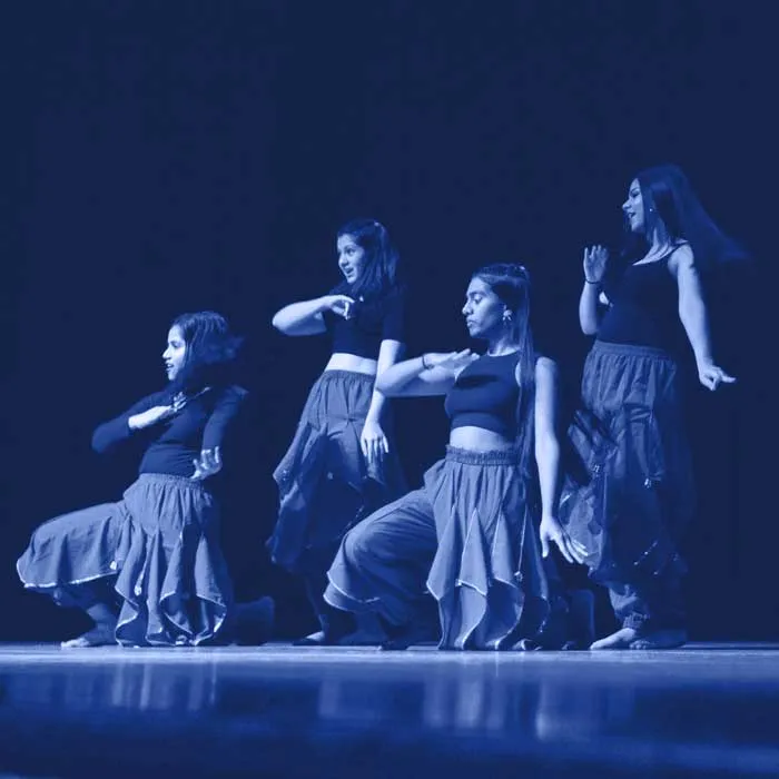 Decorative dance blue