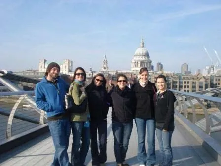 English students on a study abroad trip.