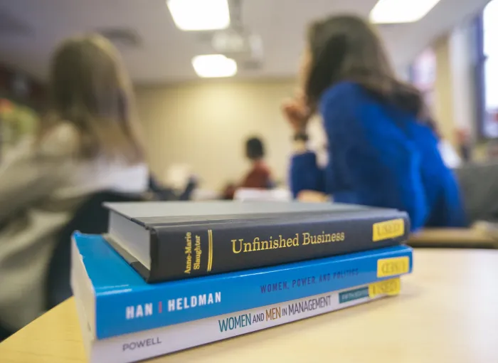 books on a desk