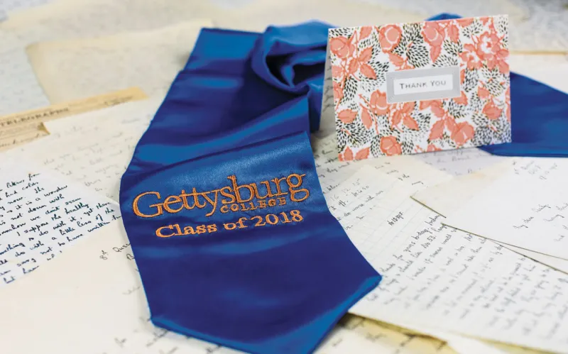 Stole of gratitiude presented to Musselman Library's special collections