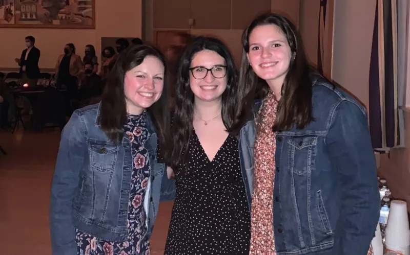 Vancura and friends in the CUB Ballroom