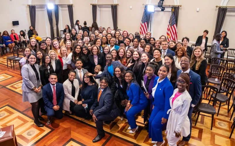 Miranda Zimora with Vice President Kamala Harris